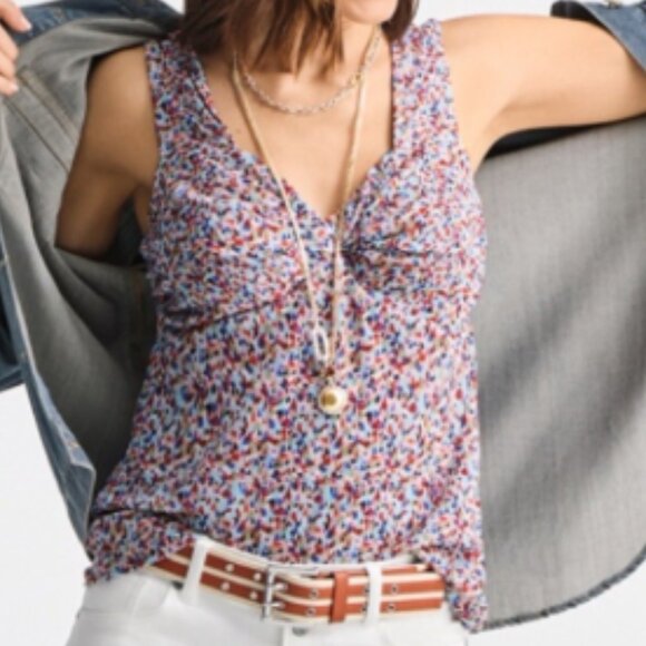 CAbi #6314 Bustier Tank – Medium – Multicolor Mesh Spring 2023 - Picture 1 of 8